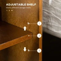 HOMCOM Flip Top End Side Table with Storage Drawer and Cabinet, 11.5" x 24" x 24.25", Espresso(m-6)