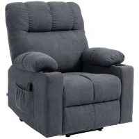 HOMCOM Electric Power Lift Chair Recliners for elderly, Oversized Recliner Chair with Remote Control, Dark Gray(m-1)