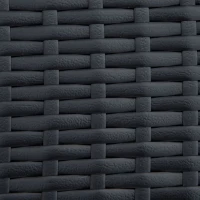 Outsunny 4 Pieces Patio Wicker Dining Sets, Outdoor PE Rattan Sectional Conversation Set with Cushions & Dining Table, Bench for Garden, Backyard, Lawn, Navy Blue(m-10)