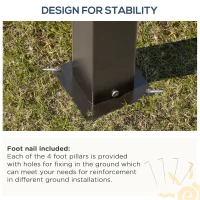 Outsunny 10' x 12' Outdoor Hardtop Gazebo with Polycarbonate Panel Roof, Garden Deluxe Pavilion Canopy BBQ Sunshade Shelter with Removable Curtains(m-7)