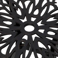 Outsunny 21" Square Outdoor End Table, Cast Aluminum Patio Side Table with Umbrella Hole for Garden, Balcony, Poolside, Bronze(m-4)