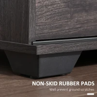 HOMCOM Farmhouse Sideboard Buffet Cabinet Sliding Door Coffee Bar Table with 2 Drawers, 2 Shelves, for Living Room, Dining Room, Kitchen, Entryway, Dark Brown(m-9)