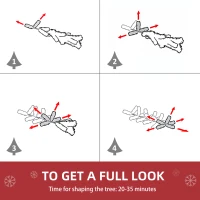 HOMCOM 6ft Unlit Spruce Artificial Christmas Tree with Realistic Branches and 800 Tips, Pink(m-7)