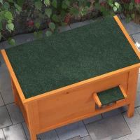 PawHut Outdoor Insulated Cat House with Asphalt Roof, Removable Floor, for Cats, Small Animals(m-9)