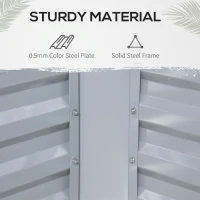 Outsunny Steel Outdoor Raised Garden Bed with Greenhouse,Cover, Roll Up Door, Dual Use, 50"x37.4"x36.2", Clear(m-5)