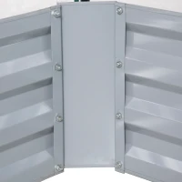 Outsunny Steel Outdoor Raised Garden Bed with Greenhouse,Cover, Roll Up Door, Dual Use, 50"x37.4"x36.2", Clear(m-9)