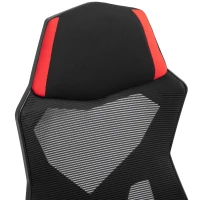 Vinsetto Ergonomic Home Office Chair High Back Armchair Computer Desk Recliner with Footrest, Mesh Back, Lumbar Support and Wheels, Red(m-8)