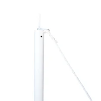 Outsunny Adjustable Sun Sail Shade Canopy Pole/Pipe Installation Kit (SUN SAIL NOT INCLUDED), White(m-7)