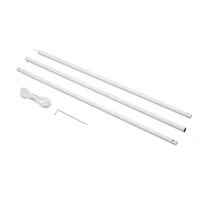 Outsunny Adjustable Sun Sail Shade Canopy Pole/Pipe Installation Kit (SUN SAIL NOT INCLUDED), White(m-1)