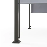 Outsunny 10' x 10' Outdoor Pergola Patio Gazebo Canopy Sun Shelter, Steel Frame, Grey(m-10)