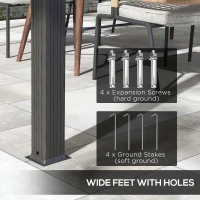 Outsunny 10' x 13' Retractable Pergola Canopy, Aluminum Pergola Sun Shade Shelter for Garden, Patio, Backyard, Deck, Gray(m-8)