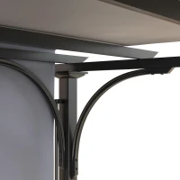 Outsunny 10' x 10' Outdoor Pergola Patio Gazebo Canopy Sun Shelter, Steel Frame, Grey(m-7)