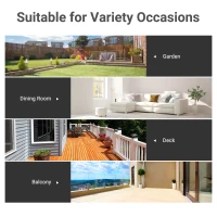 Outsunny 27" Square Bistro Table Garden Dining Table Outdoor Tempered Glass Table(m-7)