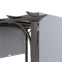 Outsunny 10' x 10' Outdoor Pergola Patio Gazebo Canopy Sun Shelter, Steel Frame, Grey(m-9)