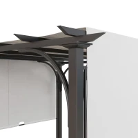 Outsunny 10' x 10' Outdoor Pergola Patio Gazebo Canopy Sun Shelter, Steel Frame, White(m-9)