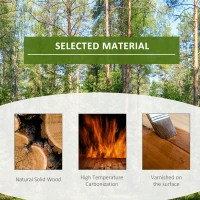 Outsunny Wood Plant Stand 5 Tier Plant Shelf Multiple Flower Pot Holder for Living Room, Patio Corner, Balcony, Indoor Outdoor Use, Natural(m-6)