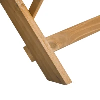 Outsunny 3-tier Ladder Plant Stand Foldable Wood Flower Display Shelf for Indoor Outdoor Home Garden, Brown(m-7)