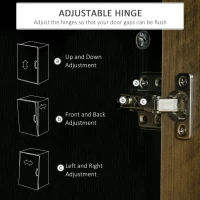 HOMCOM Kitchen Sideboard, Glass Door Buffet Cabinet, Accent Storage Cabinet with 2 Glass Doors and Adjustable Shelf for Dining Room, Living Room, Black Wood Grain(m-8)