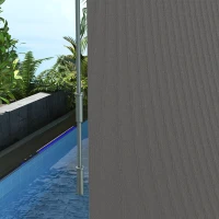 Outsunny 8' x 6' Patio Door Blinds, Outdoor Roller Shades, Cordless Roll Up Shade for Porch Gazebo, Light Grey(m-10)