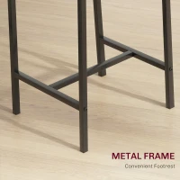 HOMCOM 3 Piece Pub Table and Chairs for 2, Bar Table and Stools with Footrest for Small Space, Oak(m-7)