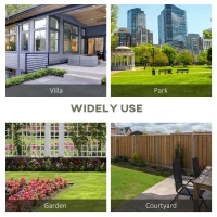 Outsunny Garden Bench for Outdoor, 2-person Patio Bench with Steel and Wood Frame, Floral Rose Accent, Loveseat Furniture for Lawn, Deck, Yard, Porch and Entryway, Natural(m-5)