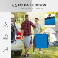 Outsunny Folding Chaise Lounge Set with Reclining Back, 25.6" x 74" x 14.2", Blue(m-7)