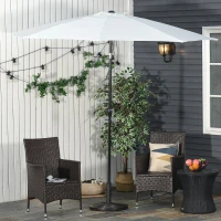 Outsunny 29LBS Offset Patio Umbrella Cement Base Stand Cantilever Parasol Holder Weight, Fits Φ1.4", Φ1.5", Φ1.9", Black(m-7)