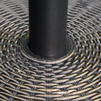 Outsunny 29LBS Offset Patio Umbrella Cement Base Stand Cantilever Parasol Holder Weight, Fits Φ1.4", Φ1.5", Φ1.9", Black(m-10)