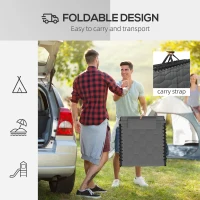 Outsunny Folding Chaise Lounge with Reclining Back, 25.6" x 74" x 14.2", Grey(m-7)