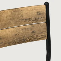 HOMCOM 3 Piece Dining Room Set for 2, Dining Table Set for Breakfast Nook, Small Space, Apartment, Space Saving, Rustic Brown(m-9)