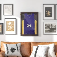 HOMCOM Set of 3 Jersey Display Frame Case, Acrylic Sports Shirt Shadow Box for Basketball Football Baseball, 23.5" x 31.5", Brown(m-10)