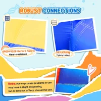 Outsunny 6-in-1 Inflatable Water Slide, Kids Castle Bounce House with Slide, Trampoline, Basket Hoop, Pool, Cannon, Climbing Wall Includes Carry Bag, Repair Patches, Basketball, 680W Air Blower(m-6)