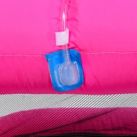 Outsunny Kids 5 in 1 Inflatable Bounce Castle House, Trampoline Water Slide Pool Climbing Wall with Inflator for Kids Age 3-12 Summer 12.4' x 10.5' x 6.9' - Multi-color(m-10)