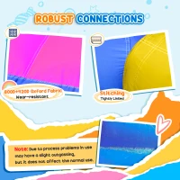 Outsunny Kids 5 in 1 Inflatable Bounce Castle House, Trampoline Water Slide Pool Climbing Wall with Inflator for Kids Age 3-12 Summer 12.4' x 10.5' x 6.9' - Multi-color(m-6)