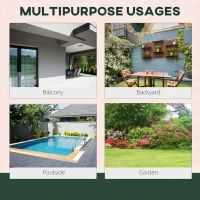 Outsunny 6 Piece Wood Patio Furniture Set, Outdoor Sectional Sofa with Cushions and Coffee Table, Acacia Wood Conversation Set Couch, Cream White(m-6)