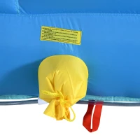 Outsunny 5-in-1 Kids Inflatable Bounce House Jumping Castle with Slide, Climbing Wall, Trampoline, & Water Pool Area, Water Cannon, Sea Balls, Air Blower(m-9)