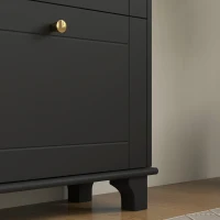 HOMCOM Narrow Shoe Storage with 3 Flip Drawers and Adjustable Shelves, Shoe Cabinet Organizer for 12 Pairs of Shoes, Black(m-10)