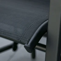 Outsunny Outdoor Glider Chairs with Coffee Table, Patio 2-Seat Rocking Chair Swing with Breathable Sling for Backyard, Black(m-9)