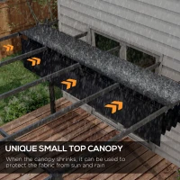 Outsunny 10' x 12' Retractable Pergola Canopy, Aluminum Pergola Sun Shade Shelter for Garden, Patio, Backyard, Deck, Gray(m-5)