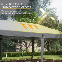 Outsunny 10' x 20' Pop Up Canopy Tent, Upgraded Heavy Duty Tents for Parties, Outdoor Instant Gazebo Sun Shade Shelter with Carry Bag, for Catering, Events, Wedding, Backyard BBQ, Gray(m-6)