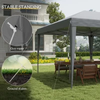 Outsunny 10' x 20' Pop Up Canopy Tent, Upgraded Heavy Duty Tents for Parties, Outdoor Instant Gazebo Sun Shade Shelter with Carry Bag, for Catering, Events, Wedding, Backyard BBQ, Gray(m-7)
