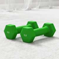 Soozier 2 x 2 lbs., 2 x 3 lbs., 2 x 5 lbs. Dumbbells Set with Dumbbell Rack, Hand Weights for Home Gym Training(m-10)