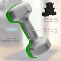Soozier 2 x 2 lbs., 2 x 3 lbs., 2 x 5 lbs. Dumbbells Set with Dumbbell Rack, Hand Weights for Home Gym Training(m-5)