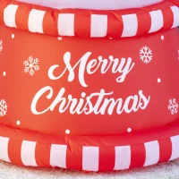 Outsunny 8ft Inflatable Christmas Snowman with Crystal Ball Body and Black Hat, Blow-Up Outdoor LED Yard Display for Lawn Garden Party(m-9)