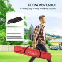 Soozier 6' x 6' Baseball Net for Hitting Pitching Practice with Carry Bag, Red(m-5)