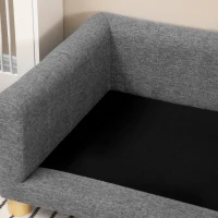 PawHut Medium to Large Dog Couch Bed, Pet Sofa with Removable Seat Cushion and Elevated Base, Dark Gray(m-8)