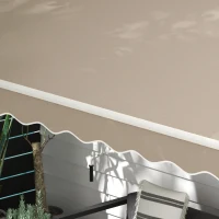 Outsunny 13' x 8' Retractable Awning, Patio Awnings, Sunshade Shelter w/ Manual Crank Handle, UV & Water-Resistant Fabric and Aluminum Frame for Deck, Balcony, Yard, Beige(m-8)