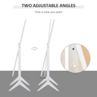 HOMCOM Full Length Mirror, Free Standing Full Body Mirror with Rectangular Frame, Adjustable Angle for Dressing Room, Bedroom, Living Room, White(m-7)