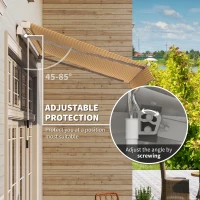 Outsunny 10' x 8' Manual Retractable Awning, Sun Shade Shelter Canopy, with Aluminum Frame and UV Protection for Patio Deck Yard Window Door, Orange(m-4)