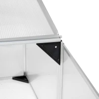 Outsunny Aluminium Cold Frame Greenhouse Kit Raised Plants Bed Protection with Independent Opening Tops for Flower, Vegetable, Plants, 47" x 39" x 16", Silver(m-9)